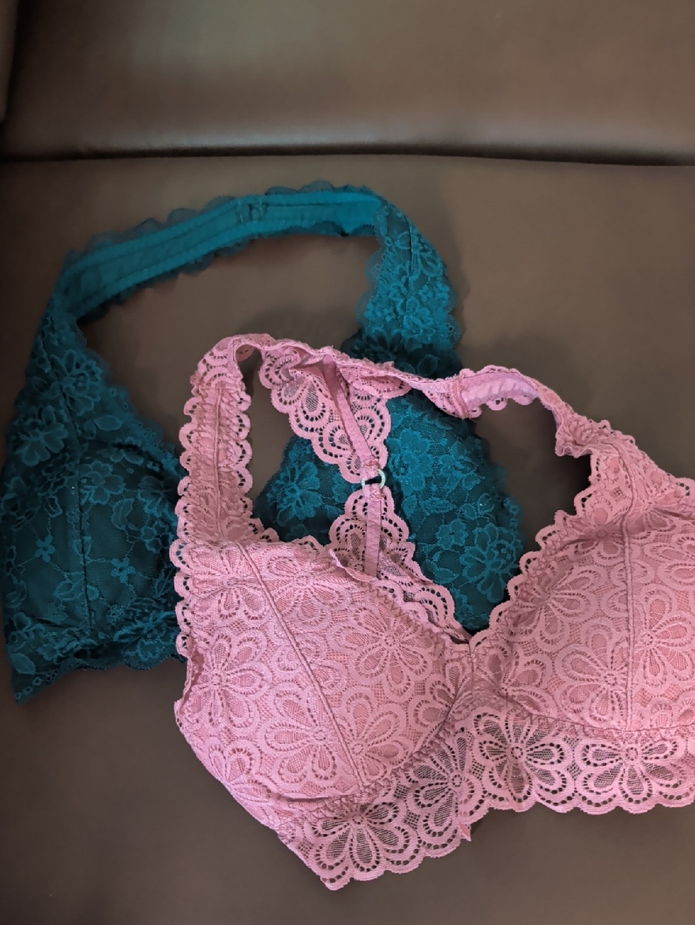 Gilly Hicks Pink & Teal Lace Bralettes - Pack
